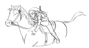 Link Riding a Horse