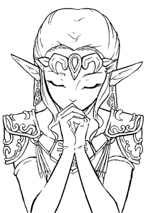 The Elven Princess Offering Prayers for Her Beloved