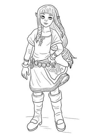The Fearless Princess with Regal Blood Coloring Page