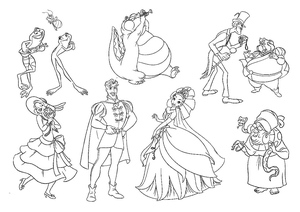 Characters from The Princess and the Frog