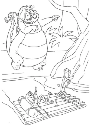Coloring Page: The Princess and the Frog Coloring Page