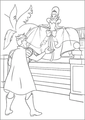 Free Princess and Frog Coloring Page for Kids Coloring Page