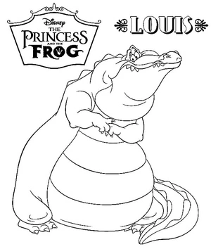 Louis, the Frog Prince Coloring Page