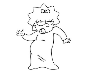 Maggie Simpson being silly