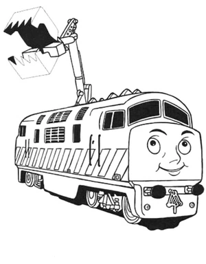 Connect the dots to form the locomotive outline, then proceed to color it in. Coloring Page