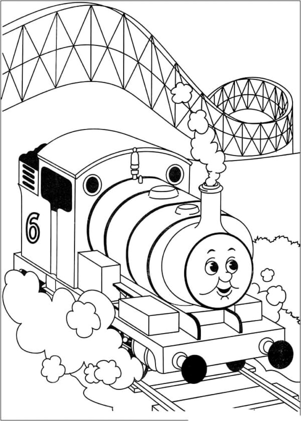 Percy, the Sixth Train Coloring Page