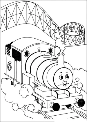 Percy, the Sixth Train Coloring Page