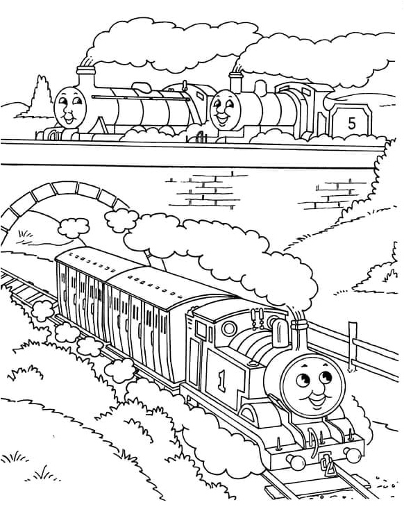 Someone traveling south while someone else heads north Coloring Page