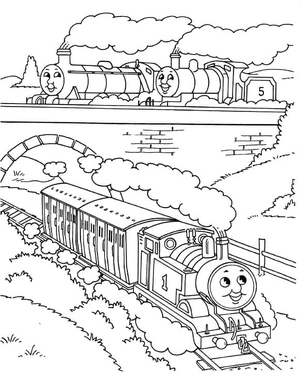 Someone traveling south while someone else heads north Coloring Page