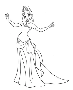 Flawless Tiana Coloring Page