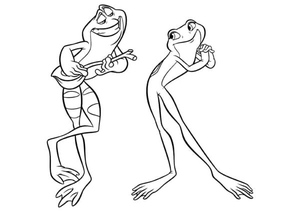 Princess Tiana and Prince Naveen The Frogs