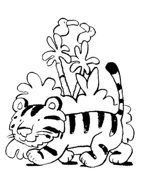 Coloring Page: Adorable Tiger Cub Coloring Page
