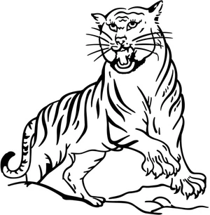 Ferocious Tiger Coloring Page