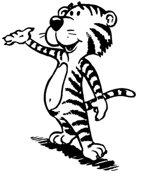 Printable Cartoon Tiger Coloring Page Coloring Page