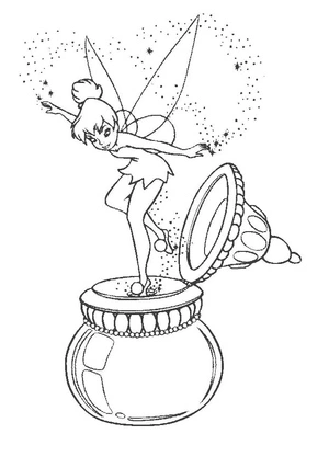 Enchanting Tinkerbell Coloring Page
