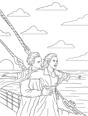 Design of the Titanic Coloring Page Coloring Page