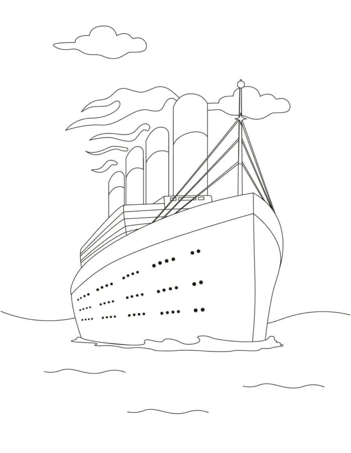 Incredible Titanic Coloring Page