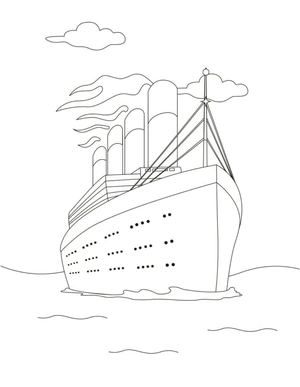 Incredible Titanic Coloring Page