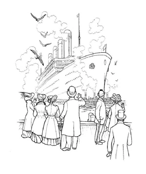 Sailing Away From the Port Coloring Page
