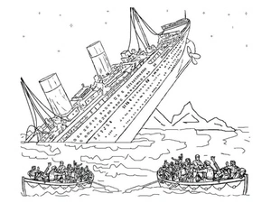 Tragedy of the Titanic Coloring Page