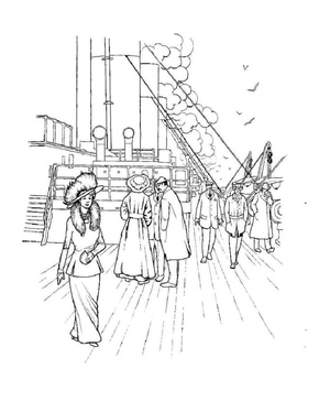 Walking on the Titanic Deck