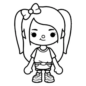 Printable Toca Boca Coloring Sheet Coloring Page