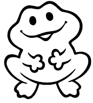 Adorable Frog Coloring Page for Toddlers