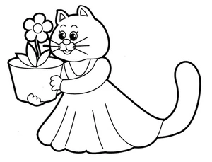Adorable Kitten for Toddlers Coloring Page