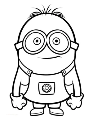 Toddler Minion Coloring Page