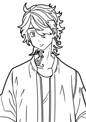 Hanemiya Kazutora Coloring Page