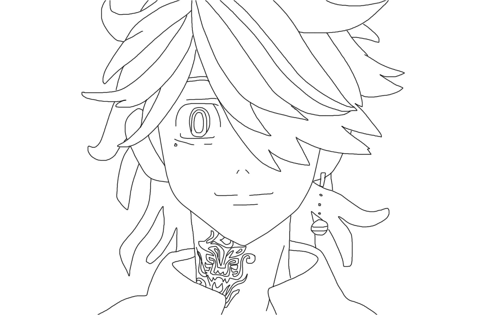 Kazutora Hanemiya from the anime Tokyo Revengers Coloring Page