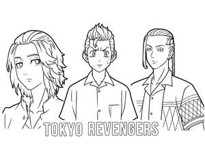 Tokyo Revengers Anime Coloring Page
