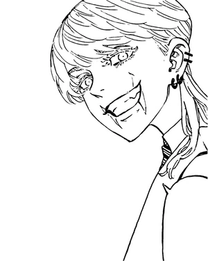Tokyo Revengers coloring page featuring Sanzu Haruchiyo Coloring Page