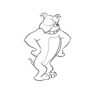 Spiky from Tom and Jerry Coloring Page