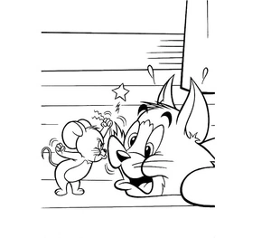 Tom vs Jerry: The Battle Coloring Page