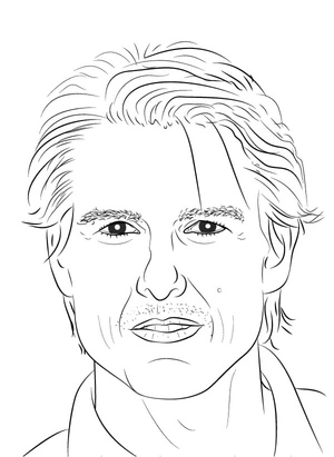 Coloring Page Featuring Tom Cruise Coloring Page