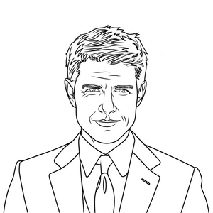 Free Printable Coloring Page of Tom Cruise Coloring Page