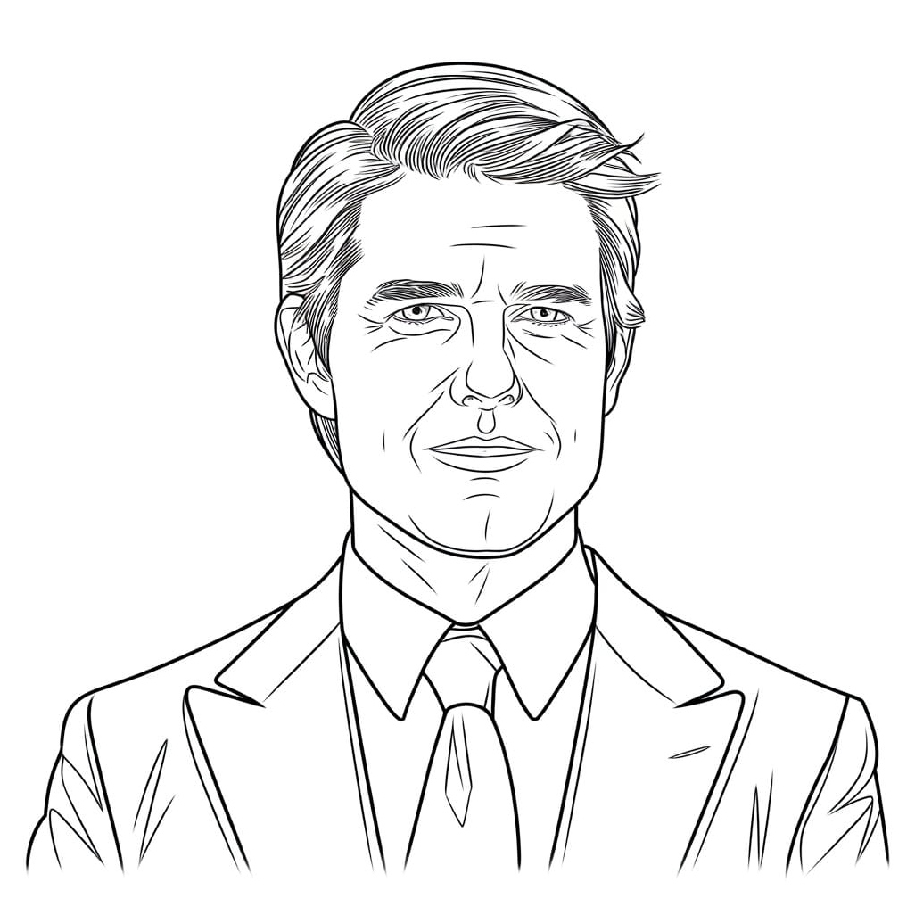 Free Tom Cruise Coloring Page