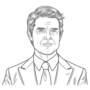 Free Tom Cruise Coloring Page