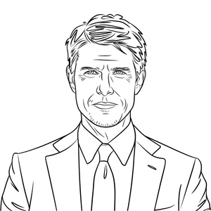 Printable Coloring Page of Tom Cruise Coloring Page