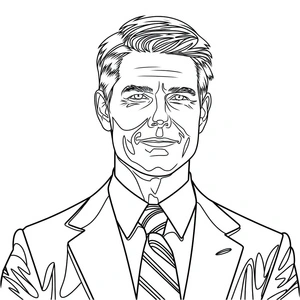 Tom Cruise coloring page Coloring Page
