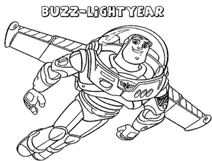 Buzz Lightyear Coloring Page Coloring Page