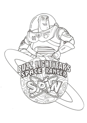 Buzz Lightyear from the Toy Story franchise. Coloring Page