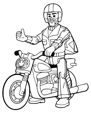 Duke Caboom from the movie Toy Story 4 Coloring Page