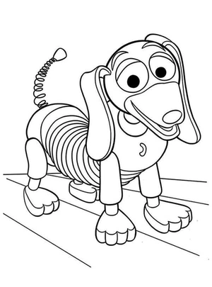 Slinky the Dog from Toy Story Coloring Page