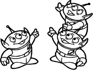 Toy Story Aliens Coloring Page