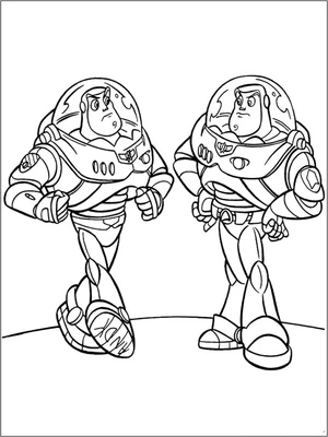 Toys of Buzz Lightyear Coloring Page