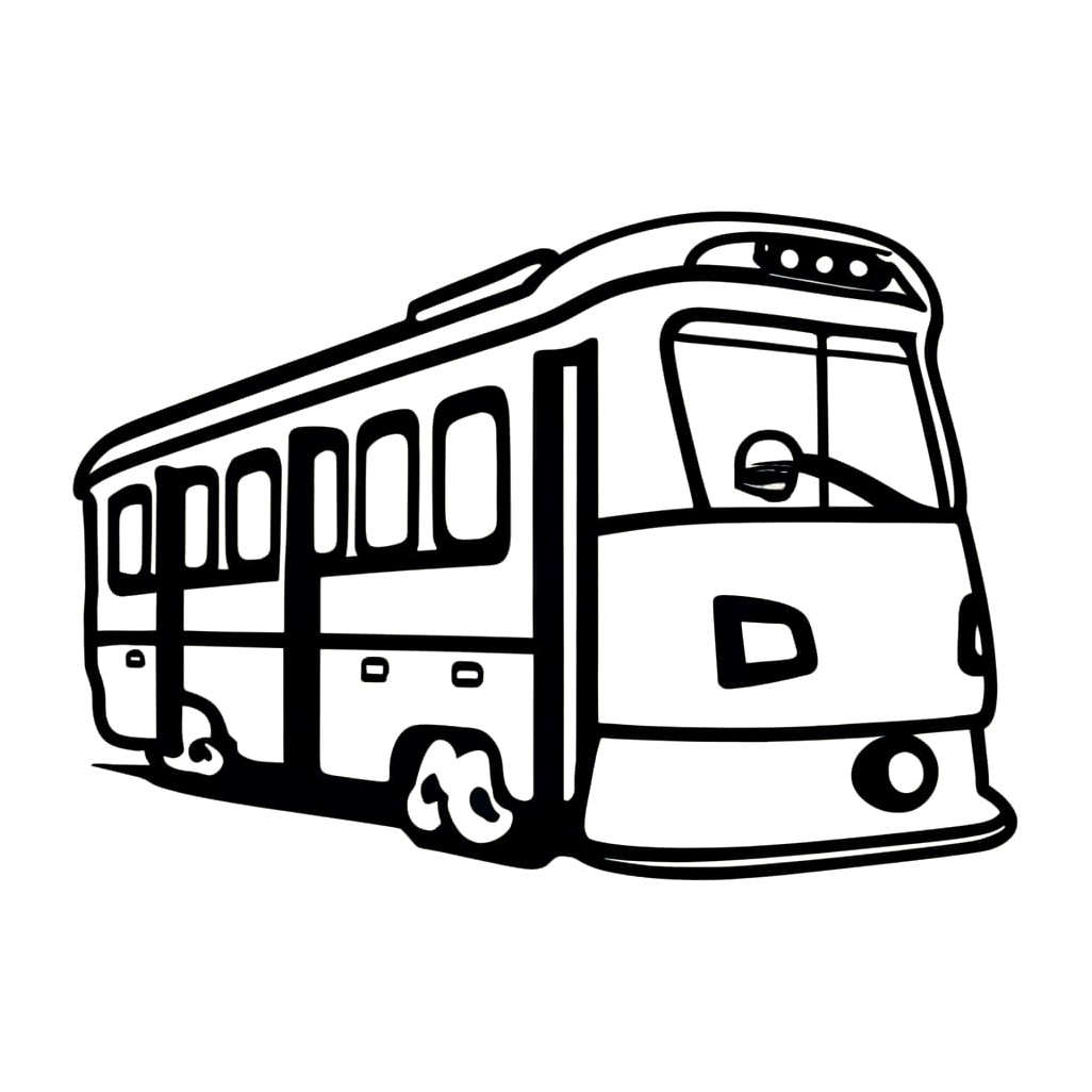 Printable Tram Coloring Page Coloring Page