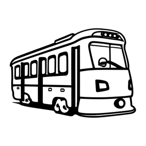 Printable Tram Coloring Page