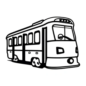 Printable Tram Coloring Page Coloring Page
